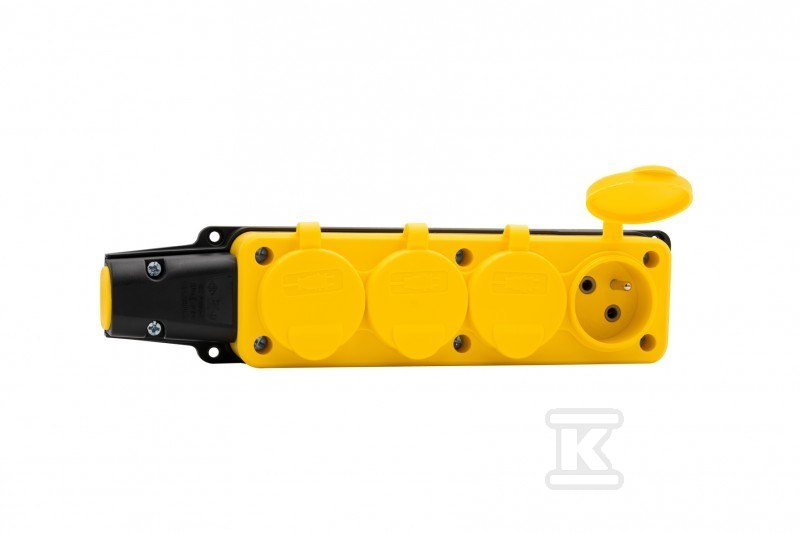 Listwa gumowa 4x230V 16A żółta - F6.0491